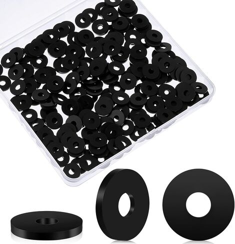 Fabbay 200 Pcs Oil Resistant Neoprene Rubber Washers 1/2 Inch OD x 3/16 Inch ID x 1/16 Inch Thickness Small Rubber Gasket Sealing Rubber Washers for Screws in Saudi Arabia