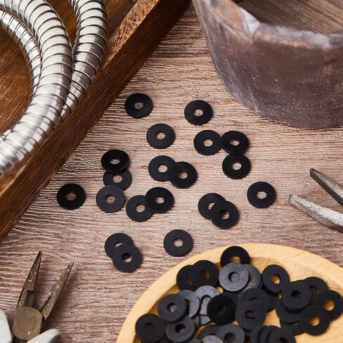 Fabbay 200 Pcs Oil Resistant Neoprene Rubber Washers 1/2 Inch OD x 3/16 Inch ID x 1/16 Inch Thickness Small Rubber Gasket Sealing Rubber Washers for Screws in Saudi Arabia