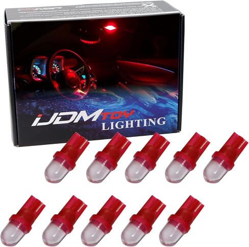 iJDMTOY 10 قطع زرقاء فائقة الباعث 1-LED 168 175 194 2825 W5W T10 لمبات بديلة متوافقة مع مصابيح السيارة الداخلية، مصابيح الخريطة، مصابيح القبة، مصابيح منطقة القدم، مصابيح منطقة صندوق السيارة، إلخ in Saudi Arabia