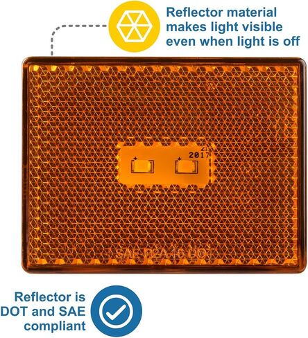 Lumitronics Reflector/Clearance LED Marker Light w/Ear Mount (Red Lens) in Saudi Arabia