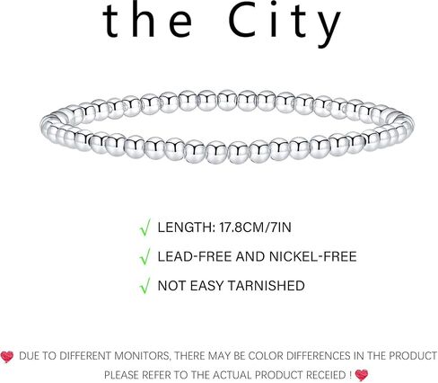 Gold Beaded Bracelets for Women, 14k Gold Plated Beaded Bracelet Hypoallergenic Stackable Bracelet Dainty Gold Stretch Bracelets for Women Trendy Gold Jewelry in Saudi Arabia