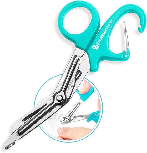 Trauma Shears with Carabiner - Stainless Steel Bandage Scissors for Surgical, EMT, EMS, Medical, Nursing, and Veterinary Use, First Aid Supplies and Accessories, 5.5-inch (Pink) in Kuwait