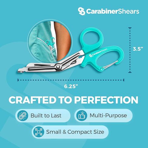 Trauma Shears with Carabiner - Stainless Steel Bandage Scissors for Surgical, EMT, EMS, Medical, Nursing, and Veterinary Use, First Aid Supplies and Accessories, 5.5-inch (Pink) in Kuwait