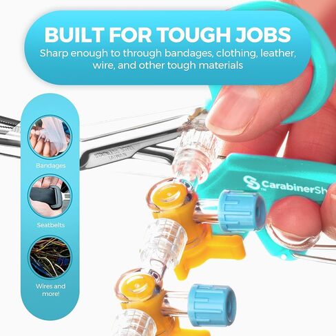 Trauma Shears with Carabiner - Stainless Steel Bandage Scissors for Surgical, EMT, EMS, Medical, Nursing, and Veterinary Use, First Aid Supplies and Accessories, 5.5-inch (Pink) in Kuwait