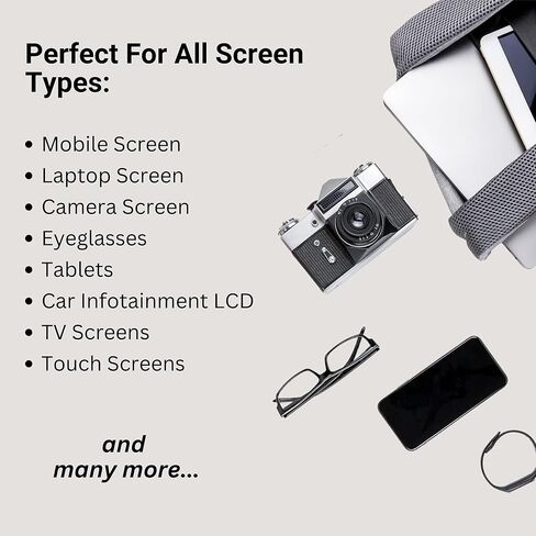 مجموعة رذاذ منظف عدسات النظارات من LENZEX | 5 قطع | (3 زجاجات) مع (2) قطعة قماش من الألياف الدقيقة | مضاد للوهج، خالي من الخطوط، غير سام | آمن لجميع العدسات والشاشات in Kuwait