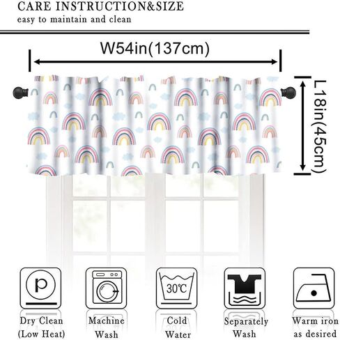 Spider Web Boys Blue Kitchen Curtain Valances Window Kids Girls Teens Rod Pocket Small Valance Treatments for Halloween Decoration Bedroom Bathroom,1 Panel,54" x 18" in Kuwait