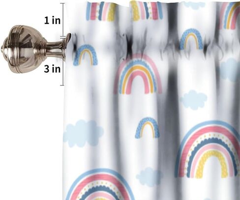 Spider Web Boys Blue Kitchen Curtain Valances Window Kids Girls Teens Rod Pocket Small Valance Treatments for Halloween Decoration Bedroom Bathroom,1 Panel,54" x 18" in Kuwait