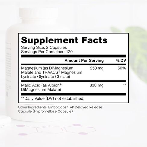 المغنيسيوم الأمثل النقي TheraPro Rx - 240 كبسولة نباتية متأخرة الإطلاق - ليسينات المغنيسيوم غليسينات تشيلات ومالات ثنائي المغنيسيوم، تم تركيبها لتحقيق أقصى قدر من الامتصاص، وتدعم صحة العظام والطاقة in Kuwait