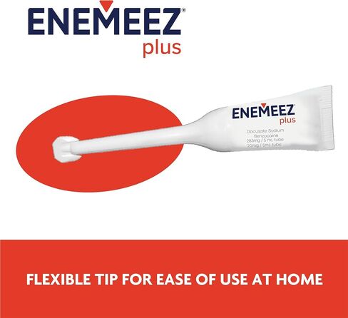 Enemeez Plus Mini Enema, 283mg Docusate Sodium and 20 mg Benzocaine Mini Enema, Constipation Relief, 30 Count in Kuwait
