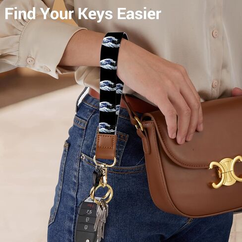 Plifal Lanyards for Keys Wristlet Keychain Wrist Lanyard Wallet for Women American USA Flag Wristlet Strap for Car Keys Short Small Wrist Key Holder Key Chain Strap in Saudi Arabia