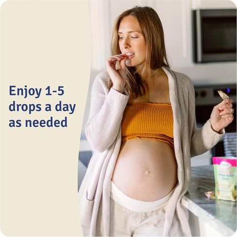 Pregnancy Nausea Relief Drops, Soothe First Trimester Morning Sickness, Peach & Ginger Flavor, 30 Count in Saudi Arabia
