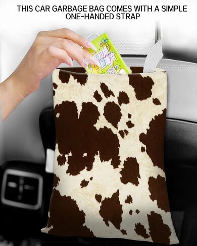 Car Garbage Can, Car Trash Bag, Car Garbage Bag, Hanging Car Trash Can for Car Accessories, Vehicle, Travelling, Camping, Cute Car Back Seat Organizer, Black Red Rose in Kuwait