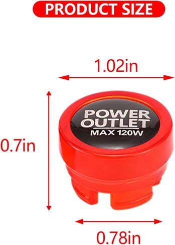 2PCS Car Cigarette Lighter Plug Cover, Dustproof Waterproof Vehicle Socket Cover, Auto Cigarette Lighter Cap Replacement Accessories Universal for Vehicle, Trucks, RVs and More（Black） in Kuwait