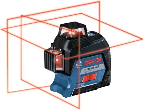 Bosch GLL3-330CG 200 قدم 360 درجة شعاع أخضر ثلاثي المستوى وخط محاذاة ذاتي التسوية بالليزر مع (1) شاحن بطارية ليثيوم أيون 2.0 أمبير بحد أقصى 12 فولت، حقيبة حمل صلبة لجهاز تحديد المواقع BM1 in Saudi Arabia