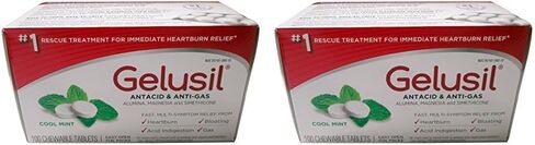 Antacid & Anti Gas Tablets for Heartburn Relief, Acid Reflux, Bloating and Gas, Cool Mint - 100ct Blister Pack (Pack of 2) in Kuwait