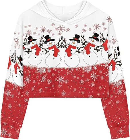 Teen Little Girls Crop Top Size 5-14 Years Old Cropped Hoodie Sweatshirt in Kuwait