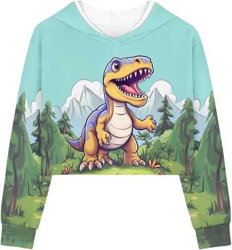 Teen Little Girls Crop Top Size 5-14 Years Old Cropped Hoodie Sweatshirt in Kuwait