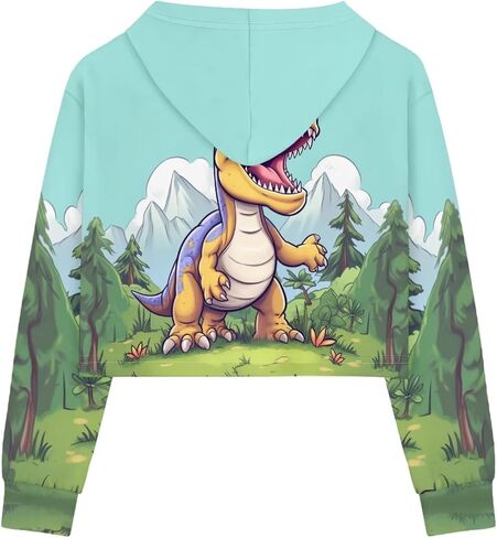 Teen Little Girls Crop Top Size 5-14 Years Old Cropped Hoodie Sweatshirt in Kuwait
