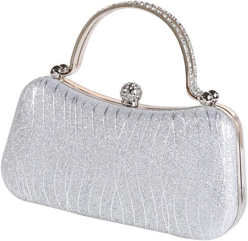 Covelin Evening Bag Sparkling Frosted Purses for Women Lady Shiny Party Elegant Handbag Wedding Bag with Chain in Saudi Arabia