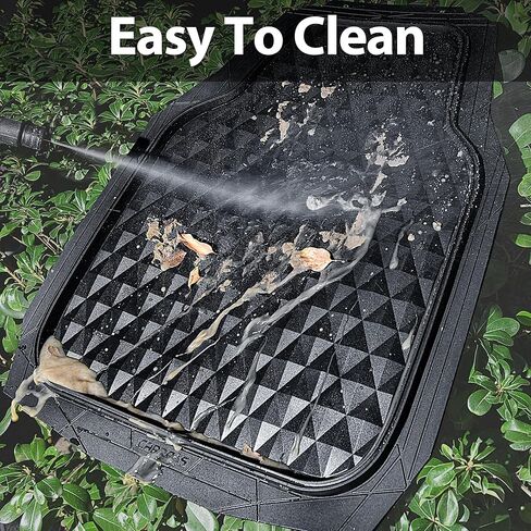 سجادات أرضية السيارة وبطانات البضائع من المطاط الوردي شديد التحمل من CAR PASS، سجادات صندوق السيارة العميقة مناسبة لجميع الأحوال الجوية، متينة مضادة للانزلاق ثلاثية الأبعاد مقاومة للماء لتناسب البطانة العالمية للسيارات، السيدان، سيارات الدفع الرباعي، الشا in Kuwait