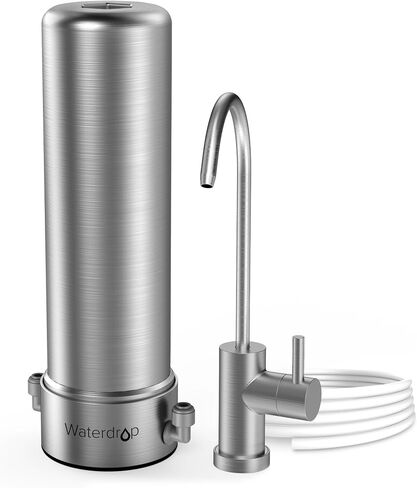 Waterdrop BS13 Under Sink Water Filter, 6 Stage Stainless Steel, Reduce PFAS, PFOA/PFOS, No Drilling Required in Saudi Arabia