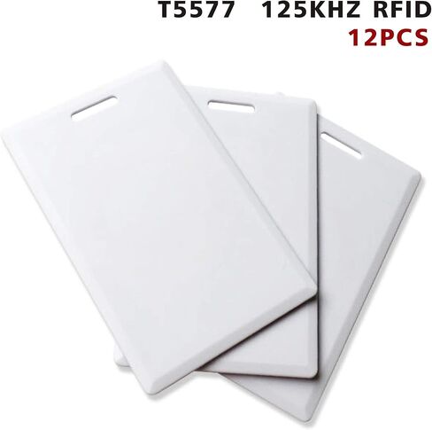 12 PCS T5577 Thick Smart Cards, Contactless 125khz RFID Rewritable Proximity Clamshell Weigand Prox Card, Compatible with 1386 1326 H10301 Format Readers and Keyless Entry Access Control Systems in Saudi Arabia