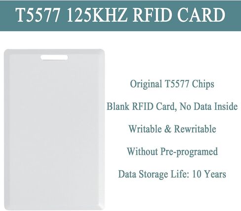 12 PCS T5577 Thick Smart Cards, Contactless 125khz RFID Rewritable Proximity Clamshell Weigand Prox Card, Compatible with 1386 1326 H10301 Format Readers and Keyless Entry Access Control Systems in Saudi Arabia