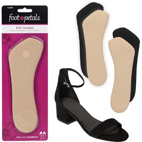 Foot Petals 3/4 Insole Cushions, Prevent Feet From Sliding Forward, Callus Prevention, Women's Heels, Wedges, Sandals