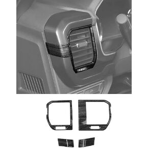 Savadicar Carbon Fiber Interior Accessories - Ac Vent Trim Cover for Ford F150 (2021-present) - Premium Texture Interior Decor Upgrade Option, 4-Piece Set