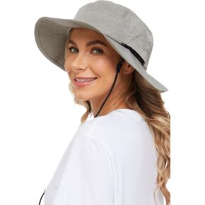 valeria Sun Hat Uneven Dyeing Water-Repellent UV Protection Safari Hat for Women Packable Outdoor Hat Size Adjustable