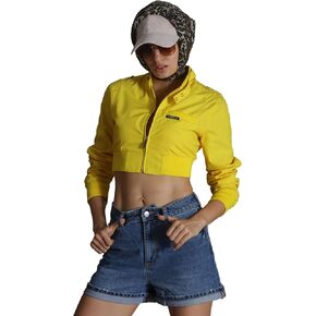 Members Only Women Mini cropped Racer Jacket