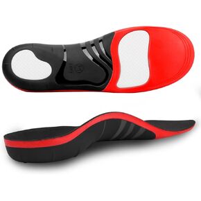 Plantar Fasciitis Insoles, RooRuns 280+ lbs High Arch Support Flat Feet Orthotics Inserts, Soft Pain Relief Dynamic Support Release Hurt Perfect for Heavy Duty Working Running Walking