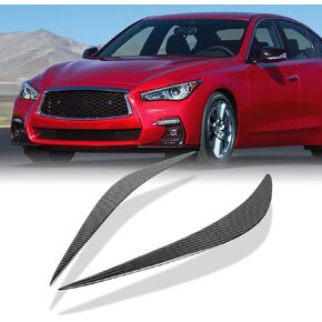 AeroBon Real Carbon Fiber Exterior Trim Compatible with 2014-2024 Infiniti Q50 Door Gas Cap Fuel Tank Trim