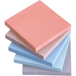 M&G 4 Pack 400 Sheet Sticky Notes, 3x3 inch Post its Neutral Colors Colors Self-Stick Note Pads Sticky Notes for Home School Offices 4 Pads 100 Sheets/Pad