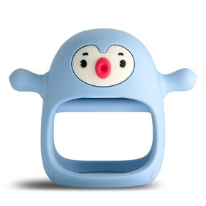 Smily Mia Shy Penguin Pencifiers for Breastfed Babies, Breastfed Essentials, Baby Essentials New Born Must Haves, Baby Pacifiers for 0-3,3-6,6-9Months Infants, Light Blue