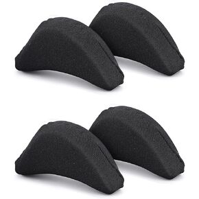 Sibba 4 Pieces Toe Filler Inserts Unisex Breathable Soft Big Toe Plug Forefoot Pad Shoe Filler for High Heel Foot Pain Relief for Women Girls (Black)