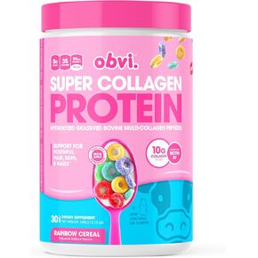 Obvi Collagen Peptides Protein Powder | Supports Gut Health, Healthy Hair, Skin, Nails with Biotin & Vitamins | Hydrolyzed Grass-Fed Bovine | No Sugar, Gluten-Free | 30 Servings, Blueberry Muffin