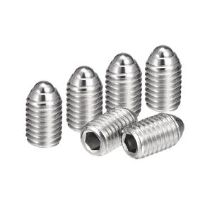 uxcell Ball Point Set Screws, M10 x 16mm 304 Stainless Steel Metric Spring Hex Socket Screw 6pcs