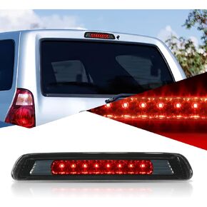 Auto Dynasty - Without Spoiler Rear High Mount Centre LED Third Brake Light Compatible with Toyota 4Runner 03-09, Chrome Housing, Red Lens