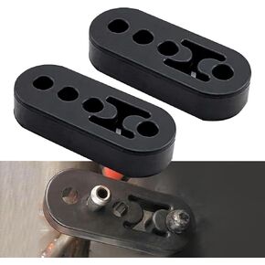 4 PCS Exhaust Pipe Support Bracket, Rubber Muffler Suspension Ring, Automobile Universal Replacement Accessories, for Most Cars, Trucks and Vans (Black)