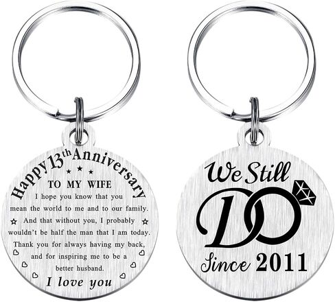 TANWIH 13th Wedding Anniversary Keychain Gifts, 13 Year Anniversary Decoration in Saudi Arabia