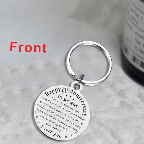 TANWIH 13th Wedding Anniversary Keychain Gifts, 13 Year Anniversary Decoration in Saudi Arabia