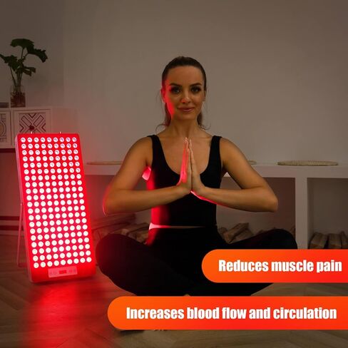 Red Light Therapy Device, Red 660nm & Near Infrared 850nm Infrared Light Therapy for Body, Light Therapy Panels with Adjustable Stand, 60pcs Dual Chips LEDs for Recovery and Skin Health. in Kuwait