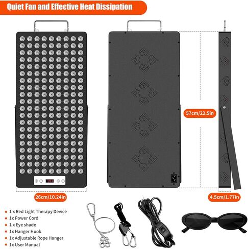 Red Light Therapy Device, Red 660nm & Near Infrared 850nm Infrared Light Therapy for Body, Light Therapy Panels with Adjustable Stand, 60pcs Dual Chips LEDs for Recovery and Skin Health. in Kuwait
