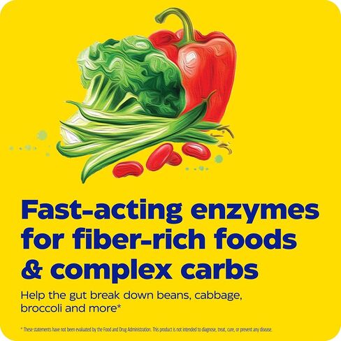 Enzymedica, BeanAssist, Digestive Enzymes to Break Down Gas-Producing Foods, Reduces Occasional Gas & Bloating, 30 Count in Saudi Arabia