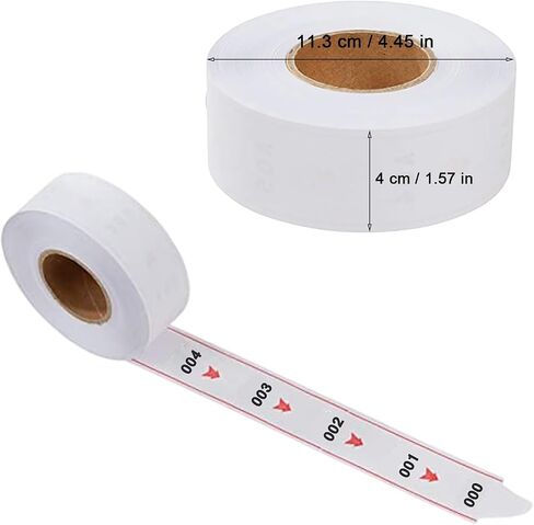 Take a Number Tickets 5 Rolls of 2 Digits Turn O Matic Queue Number Paper for K-T Ticket Dispenser Queue Calling System 2000 Ticket Roll A00-E99 White in Kuwait