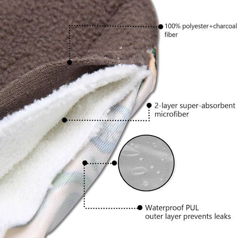Teamoy Reusable Washable Sanitary Pads(11.6 Inches), 6Pcs Cloth Menstrual Napkins Pads with Wet Bag, Feminine Menstrual Pads Fit for Heavy Flow or Overnight Use, (Large Mix Pattern) in Saudi Arabia