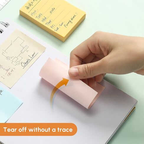 M&G 4 Pack 400 Sheet Sticky Notes, 3x3 inch Post its Neutral Colors Colors Self-Stick Note Pads Sticky Notes for Home School Offices 4 Pads 100 Sheets/Pad in Kuwait