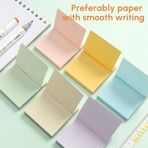 M&G 4 Pack 400 Sheet Sticky Notes, 3x3 inch Post its Neutral Colors Colors Self-Stick Note Pads Sticky Notes for Home School Offices 4 Pads 100 Sheets/Pad in Kuwait