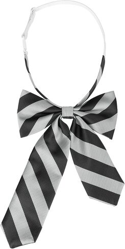 Women's Bowties Stylish Asymmetrical Pre-tied Stripe Bow Ties for School Casual in Saudi Arabia